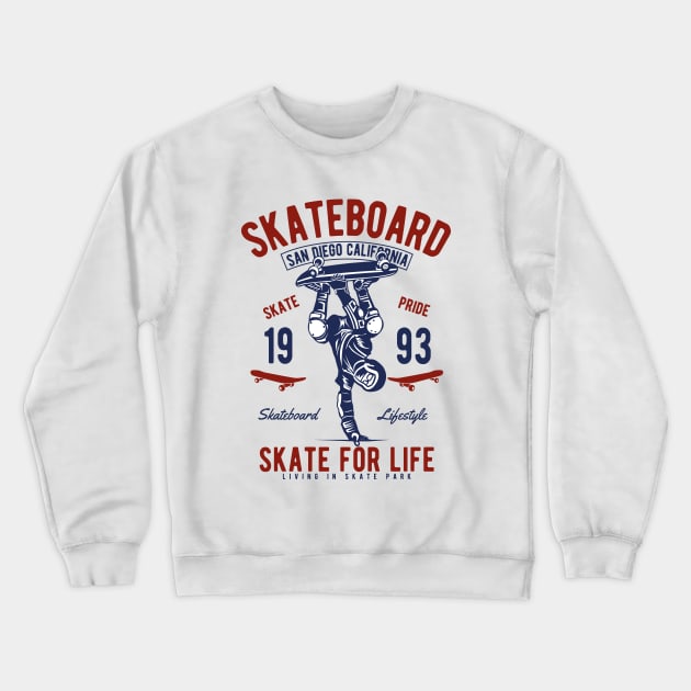 Skate For Life Crewneck Sweatshirt by GoshaDron